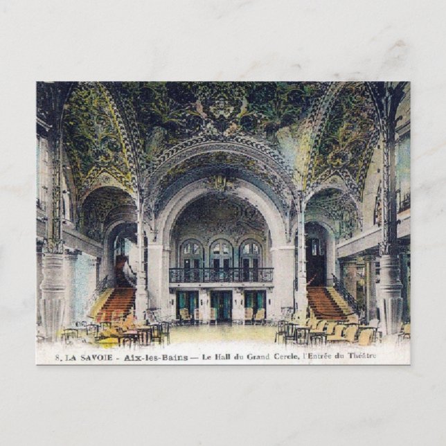 Ancienne carte postale - Théâtre, Aix-les-Bains, F (Devant)