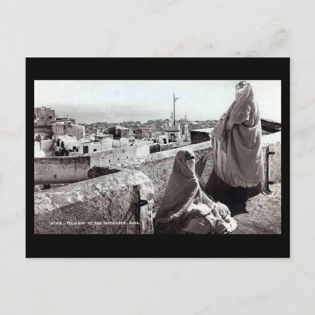 Ancienne carte postale - Toits d'Alger (Devant)