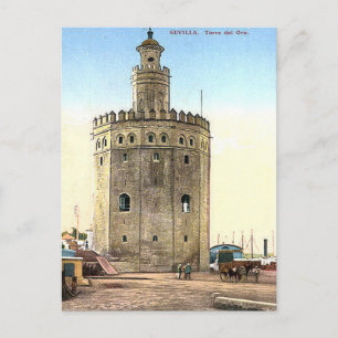 Ancienne carte postale - Torre del Oro, Séville, E