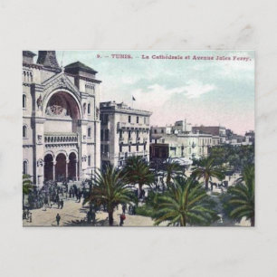 Ancienne carte postale - Tunis, Cathédrale