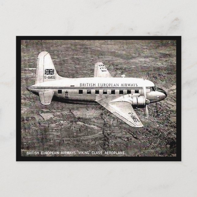 Ancienne carte postale - Un BEA "Viking" (Devant)