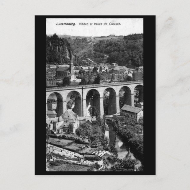 Ancienne carte postale - Vallée de Clausen, Luxemb (Devant)