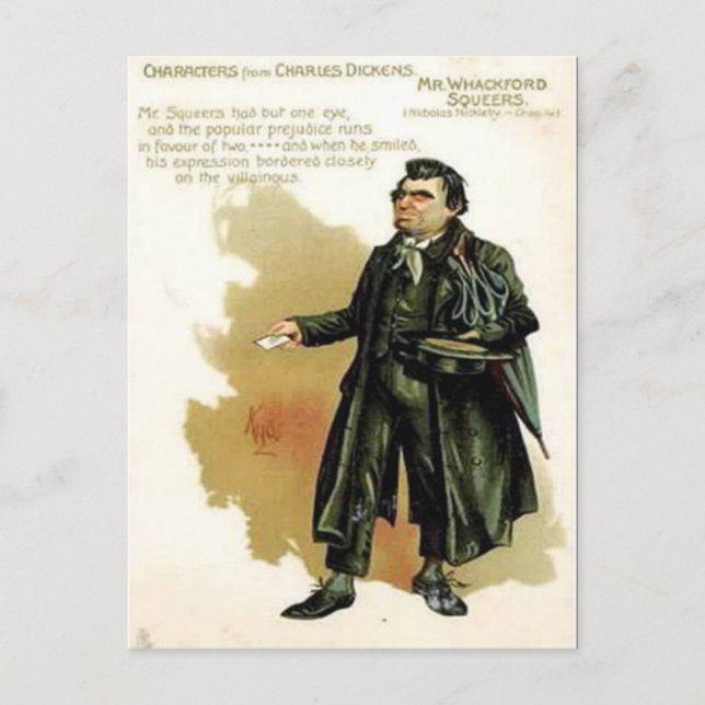 Ancienne carte postale - Whackford Squeers (Devant)