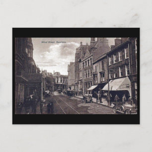 Ancienne carte postale - Wind Street, Swansea