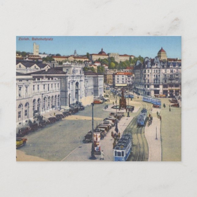 Ancienne carte postale - Zurich, Suisse (Devant)