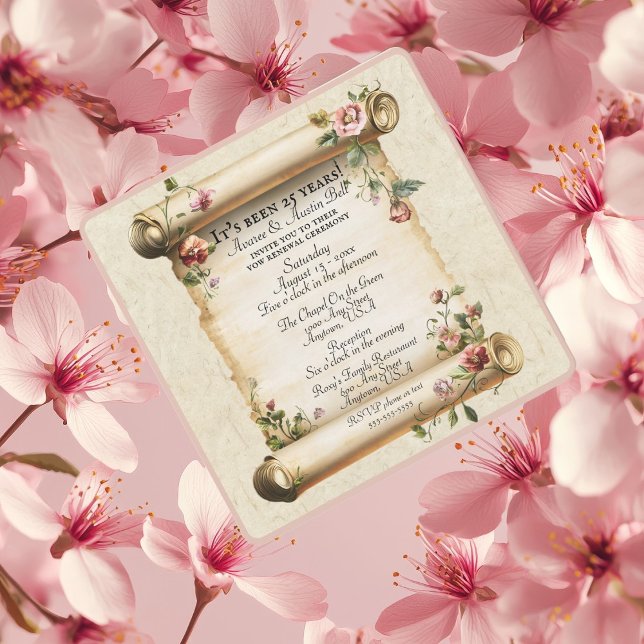 Ancienne Invitation de Renouvellement de Voeux de  (Créateur téléchargé)