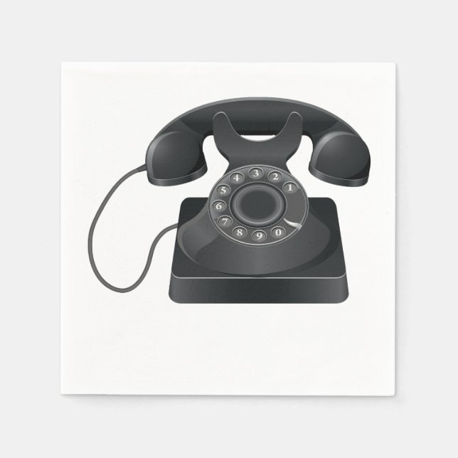 Ancienne serviettes en papier noir (Devant)