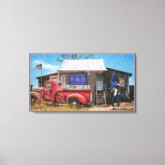 ANCIENNE toile à étirer moyenne R&B