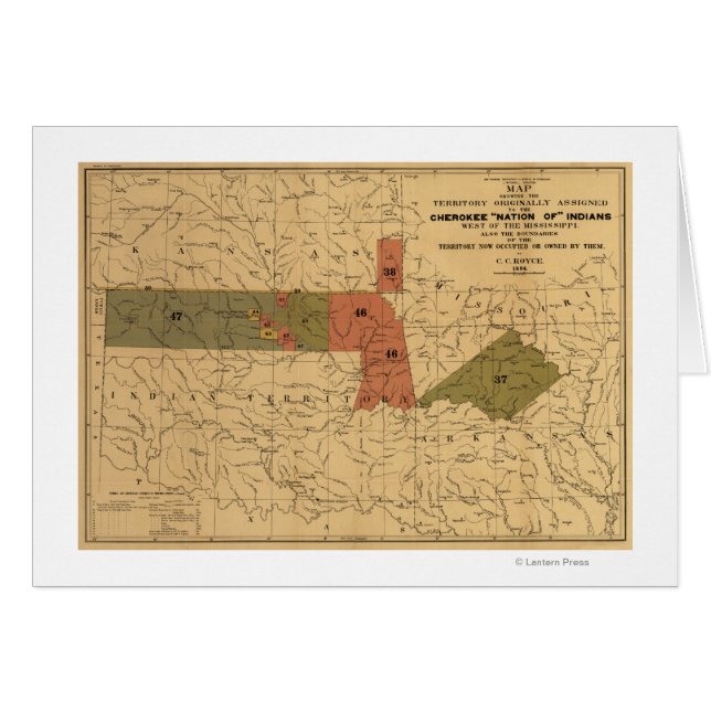 Anciennes limites de la "nation des" Indiens chero (Devant horizontal)