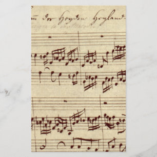 Anciennes notes de musique - Partition de Bach