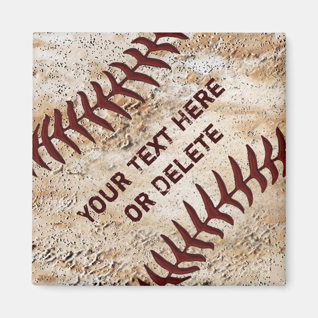 Anciens aimants de baseball, Couture de baseball d (Devant)