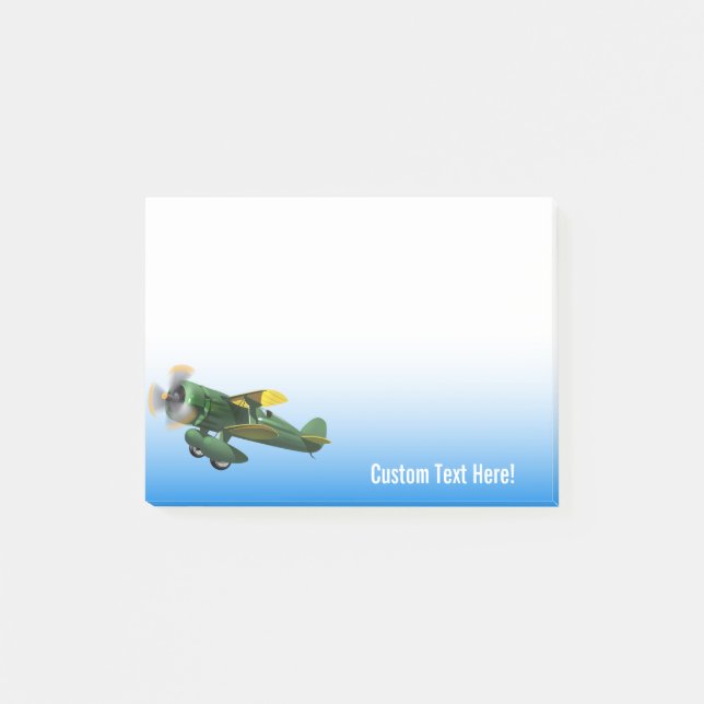 Anciens avions vintage Post-it Notes personnalisés (Devant)