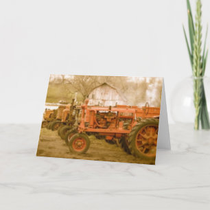 Anciens Tracteurs Alignés : Carte de voeux