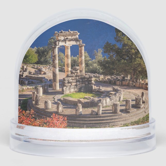 Ancient Delphi Greece Snow Globe – Omphalos (Avant)