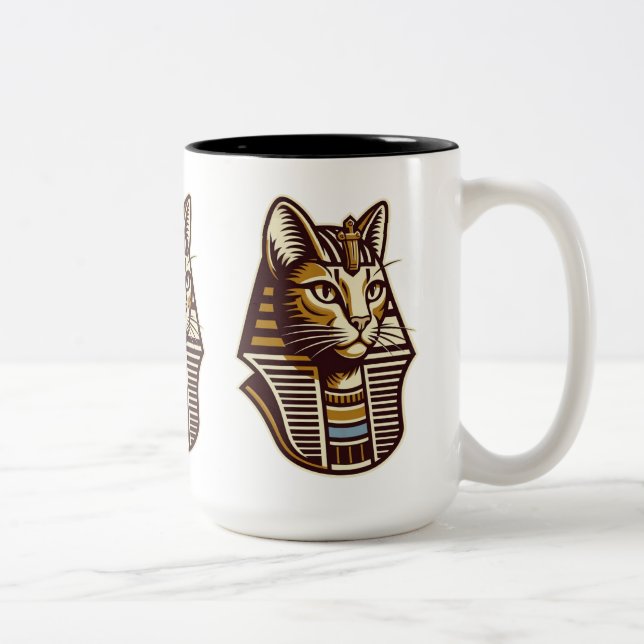 Ancient Egyptian Cat Coffee Mug – Pharaoh Cat Desi (Droit)