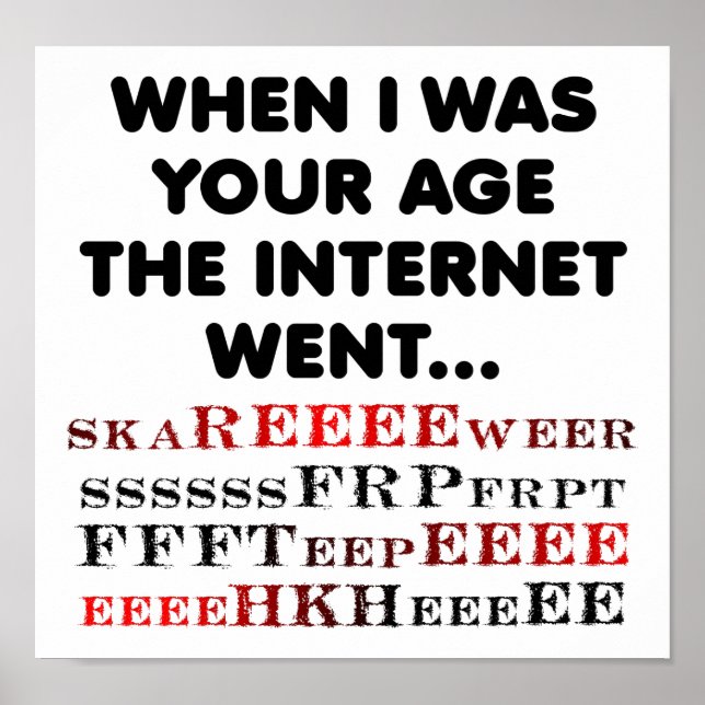 Ancient Internet Funny Poster (Devant)