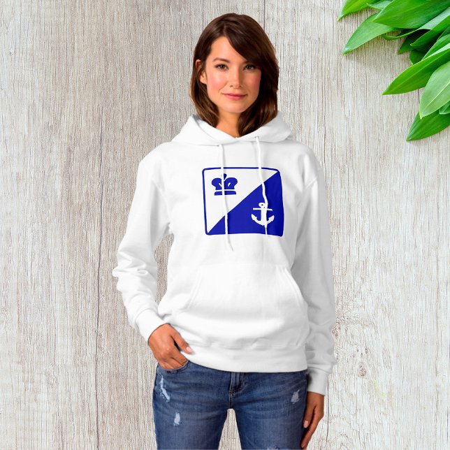 Ancre Bleu Blanc Sweat - shirt à capuche (Créateur téléchargé)