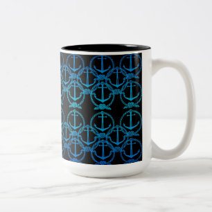 Ancre bleu marine Motif Mug