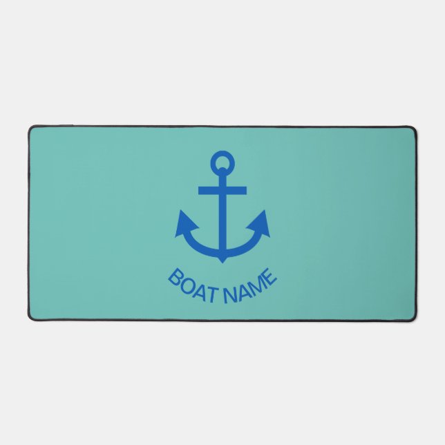 Ancre Bleu Personnalisé Votre Nom De Bateau Mint V (Recto)