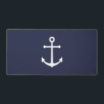 Ancre bleue marine<br><div class="desc">Souris minimaliste moderne avec ancre blanche sur arrière - plan bleu marine.</div>