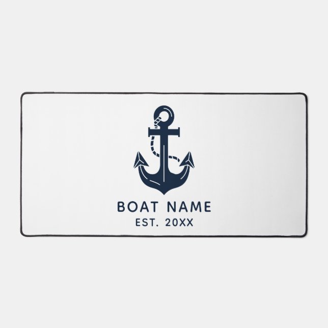 Ancre Bleue Marine Moderne Personnalisée (Recto)