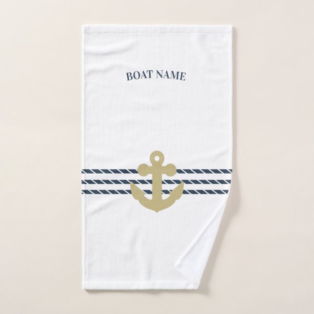 Ancre de bateau nautique, corde (Serviette à main)