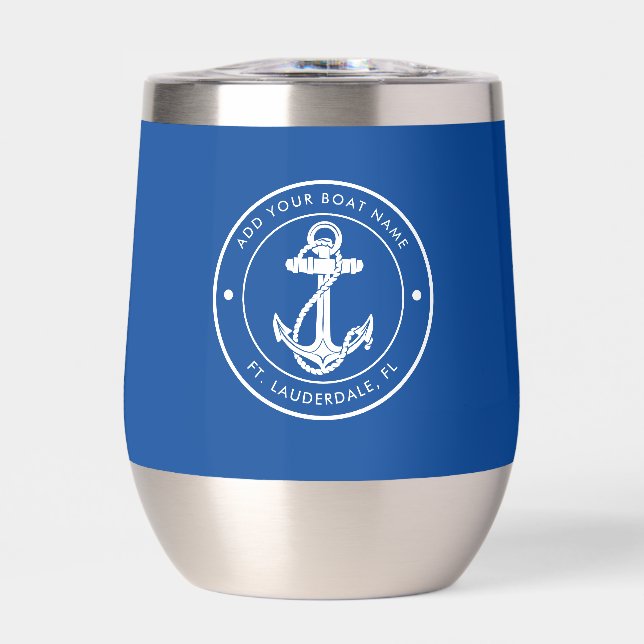 Ancre de bateau nautique et nom personnalisé (Avant)