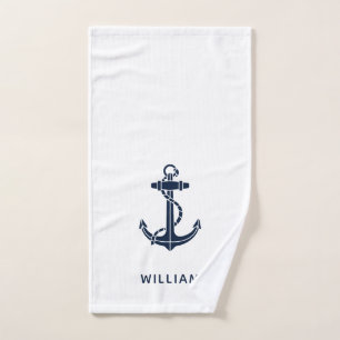Ancre de bateau personnalisée bleu marine