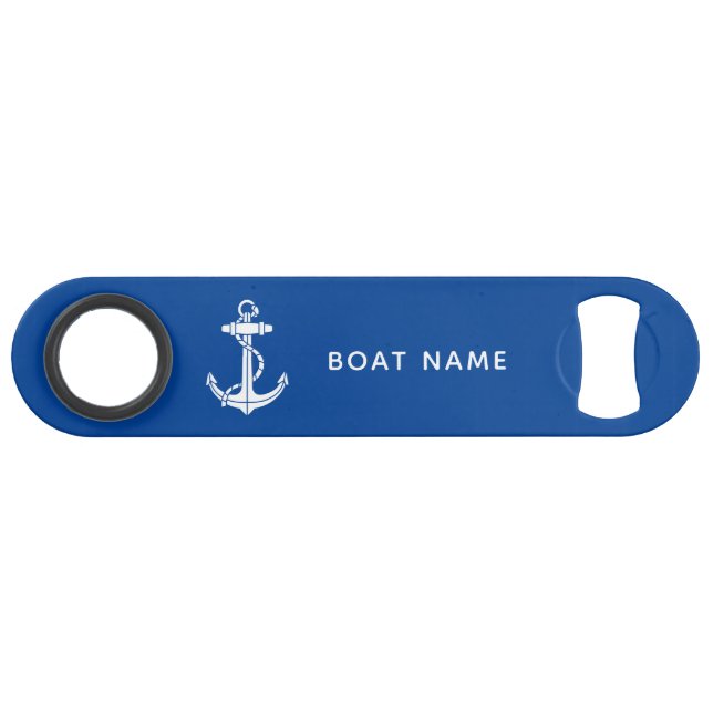 Ancre de bateau personnalisée et nom (Devant (Horizontal))