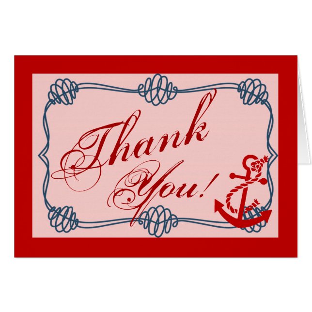 Ancre de noeud nautique de la Marine Carte de reme (Devant Horizontal)