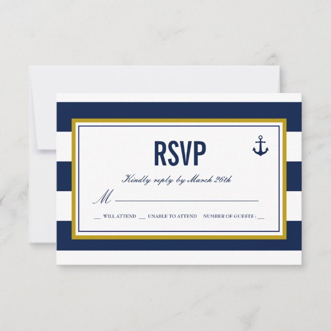 Ancre de style nautique RSVP (Devant)