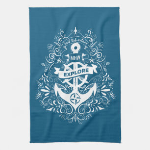 Ancre décorative personnalisé monogramme serviette
