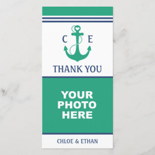 Ancre du coeur vert Monogramme Merci photo