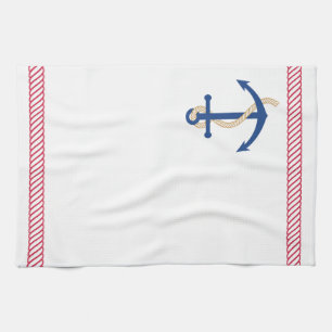 Ancre et corde serviette nautique