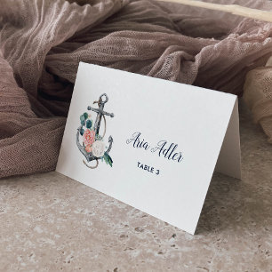 Ancre florale   Cartes d'escorte Mariage d'été