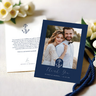 Ancre Marine marine et Merci photo blanc