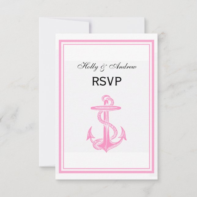 Ancre Naútíque Cadre Rose 2V RSVP (Devant)