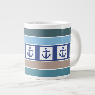 Ancre nautique et tasses