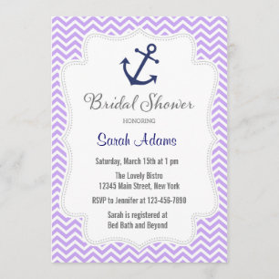 Ancre Nautique Invitation de douche nuptiale