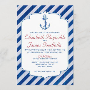 Ancre Nautique Invitations de mariage