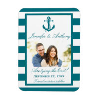 Ancre Nautique Mariage Photo Enregistrer le Magnet