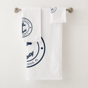 Ancre nautique Nom du bateau Marine Blue Boat Cust