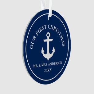 Ancre nautique Notre premier bleu de Noël