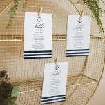 Ancre nautique Numéro de tableau de siège Cartes d<br><div class="desc">Design moderne et élégant imprimé Nautique Ocean Ancre Stripes Calligraphie Script Numéro de tableau Sièges Cartes graphiques qui peuvent être customisées avec votre texte et ajouter chaque carte de numéro de tableau à votre panier, un par un. Cliquez sur le bouton "Customiser" et utilisez notre outil de conception pour modifier...</div>