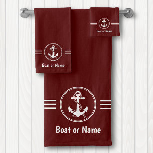 Ancre nautique ou votre nom Deep Red