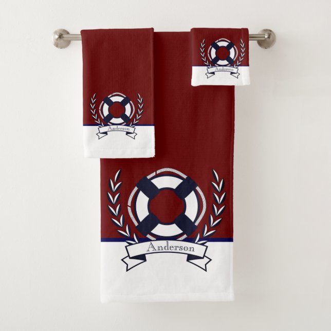 Ancre nautique personnalisée Salle de bain Ocean N (En situation)