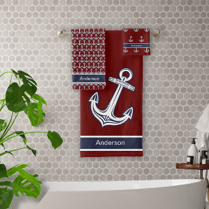 Ancre nautique personnalisée Salle de bain Ocean N
