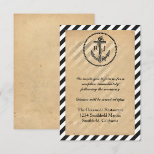 Ancre Naútíque Vintage - Invitation de Réception