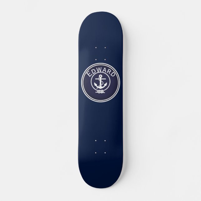 Ancre Sceau nautique Skateboard (Recto)