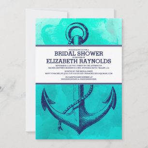Ancre vintage Nautique Invitations de douche nupti